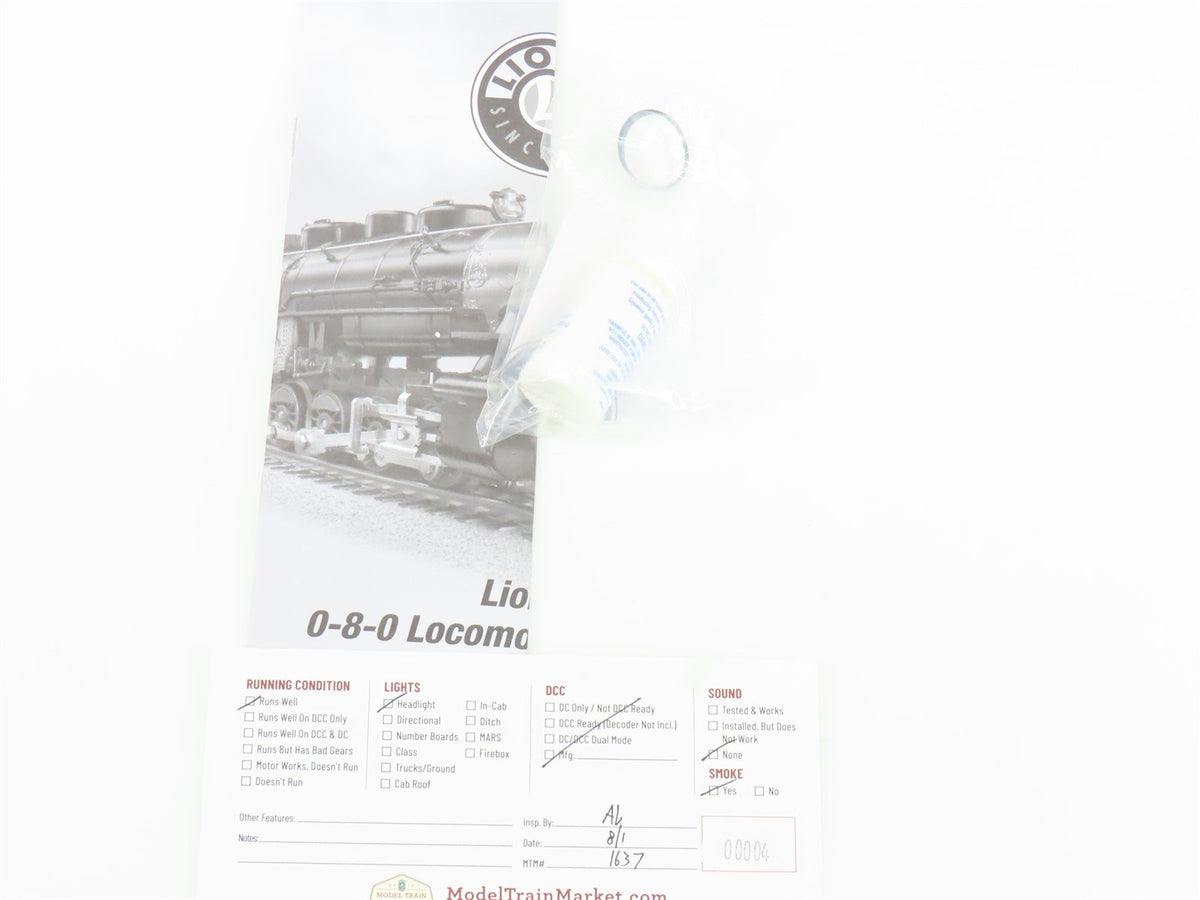 O Gauge 3-Rail Lionel 6-38651 Lionel Lines 0-8-0 Steam Locomotive #100