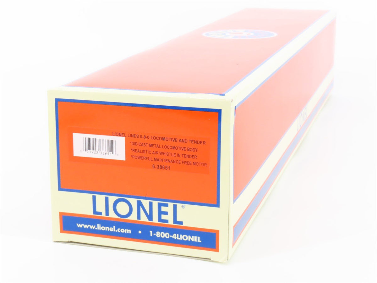 O Gauge 3-Rail Lionel 6-38651 Lionel Lines 0-8-0 Steam Locomotive #100