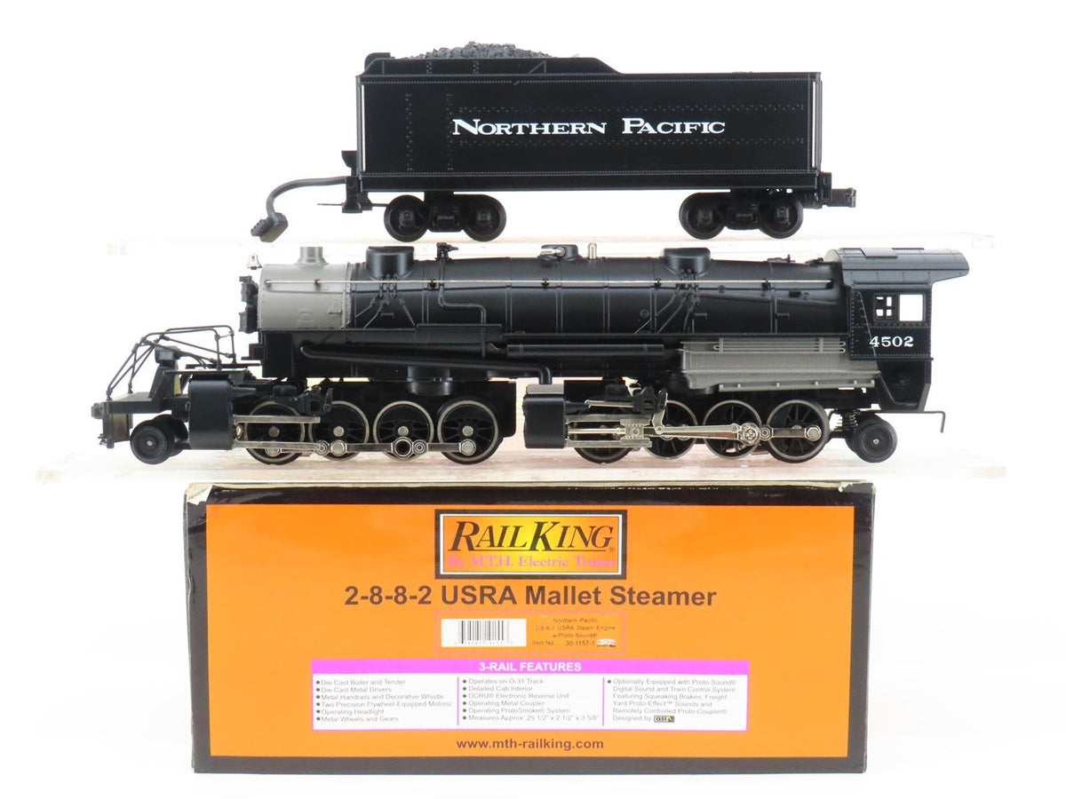 O Gauge 3-Rail MTH 30-1157-1 NP Northern Pacific 2-8-8-2 Steam #4502 w/Sound