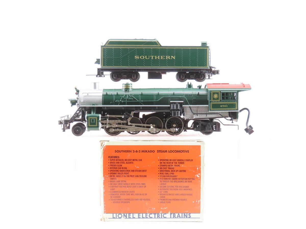 O Gauge 3-Rail Lionel 6-18010 Southern 2-8-2 Steam Locomotive #4501 w/Sound