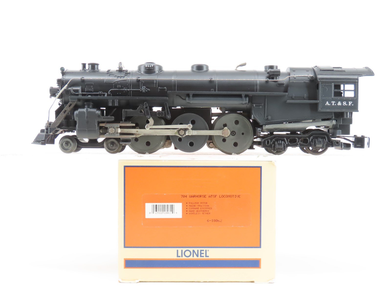 O Gauge 3-Rail Lionel 6-18062 #704 ATSF Warhorse 4-6-4 Steam Locomotive #3447
