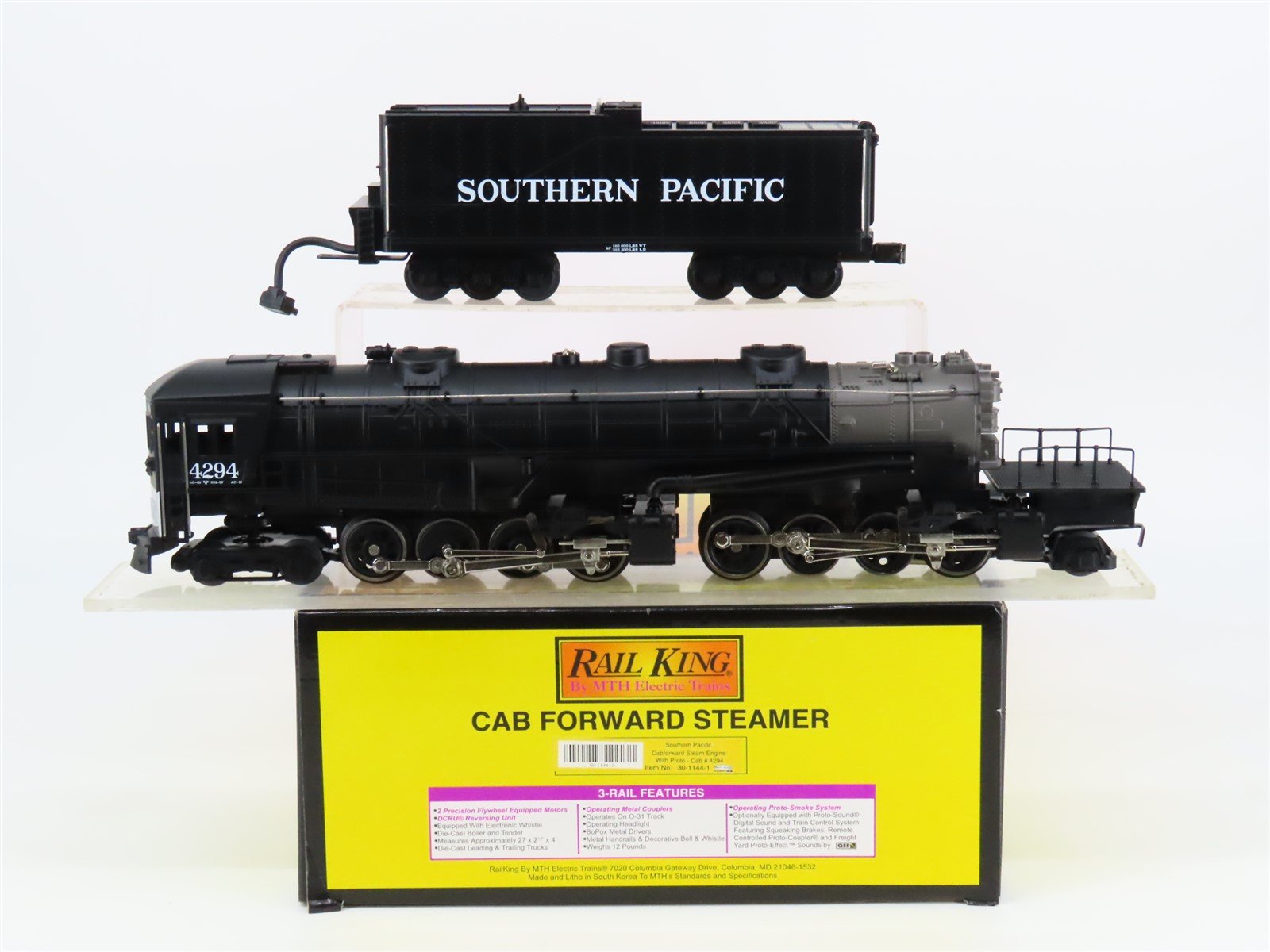 O Gauge 3-Rail MTH RailKing 30-1144-1 SP 4-8-8-2 Cab Forward Steam #4294 w/Sound