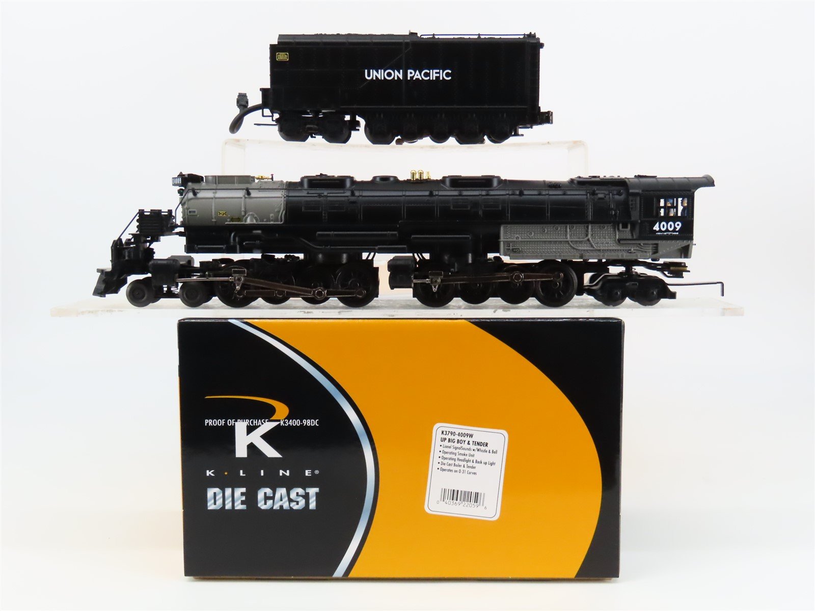 O Gauge 3-Rail K-Line K3790-4009W UP Union Pacific 4-8-8-4 Big Boy Steam #4009