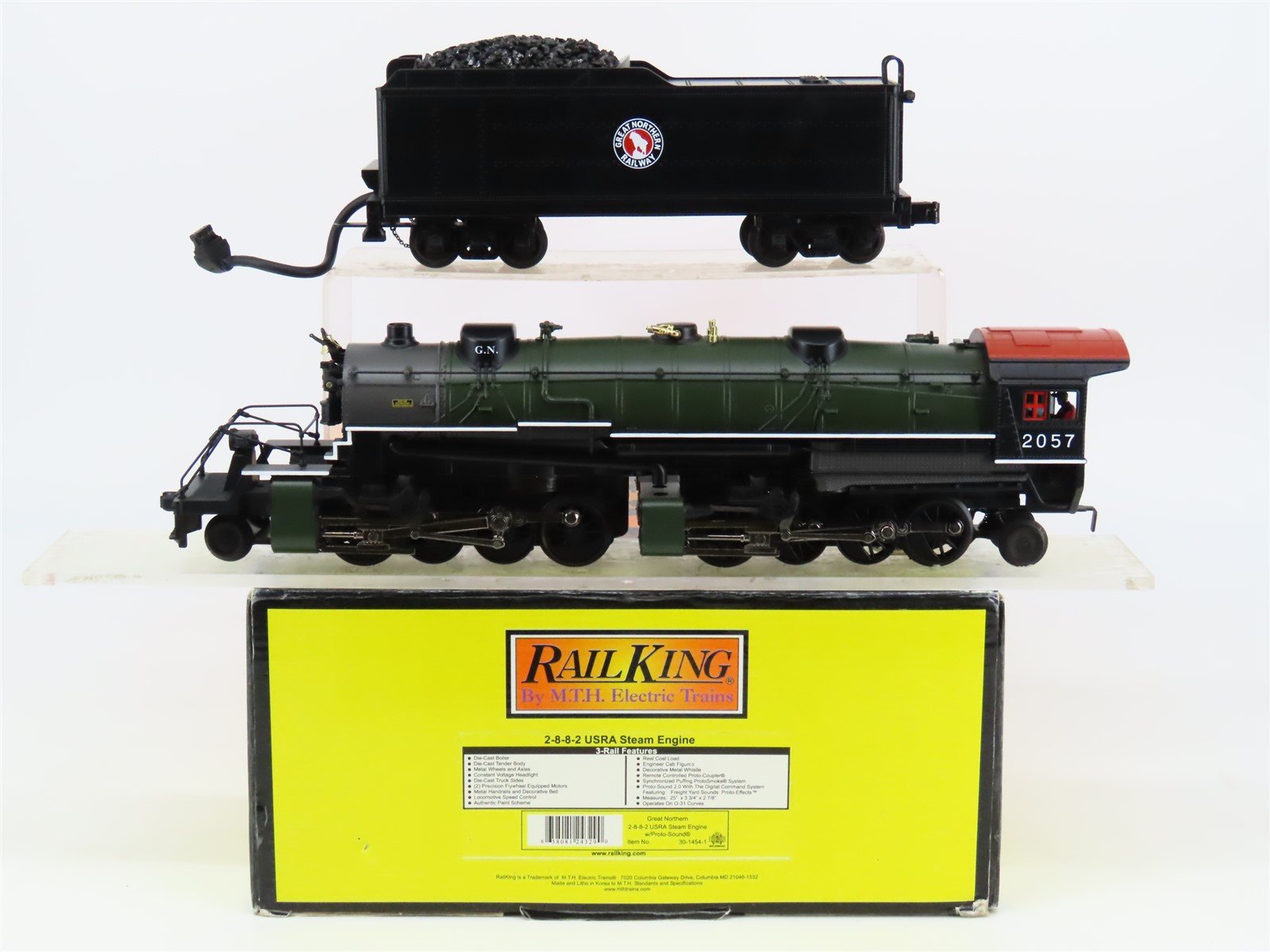 O Gauge 3-Rail MTH RailKing 30-1454-1 GN USRA 2-8-8-2 Steam #2057 - ProtoSound 2