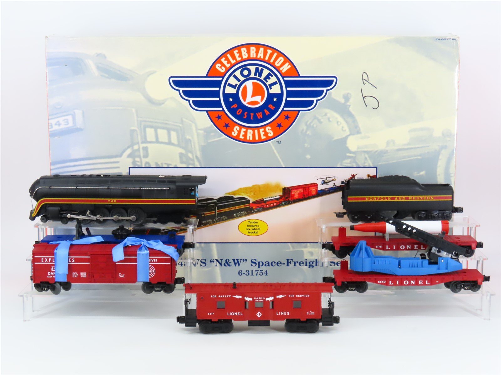 O 3-Rail Lionel Celebration 6-31754 N&W Space-Freight Steam Train Set TMCC/Sound