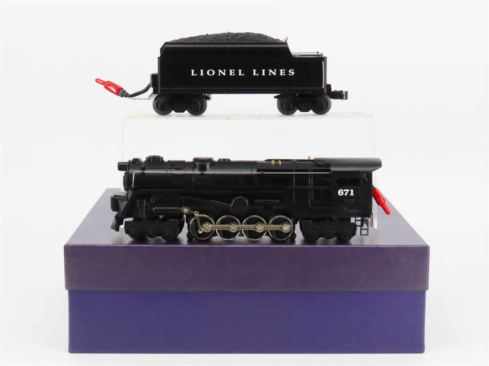 O 3-Rail Lionel Lines 6-18057 Century Club 6-8-6 S2 Turbine Steam #671 w/Display