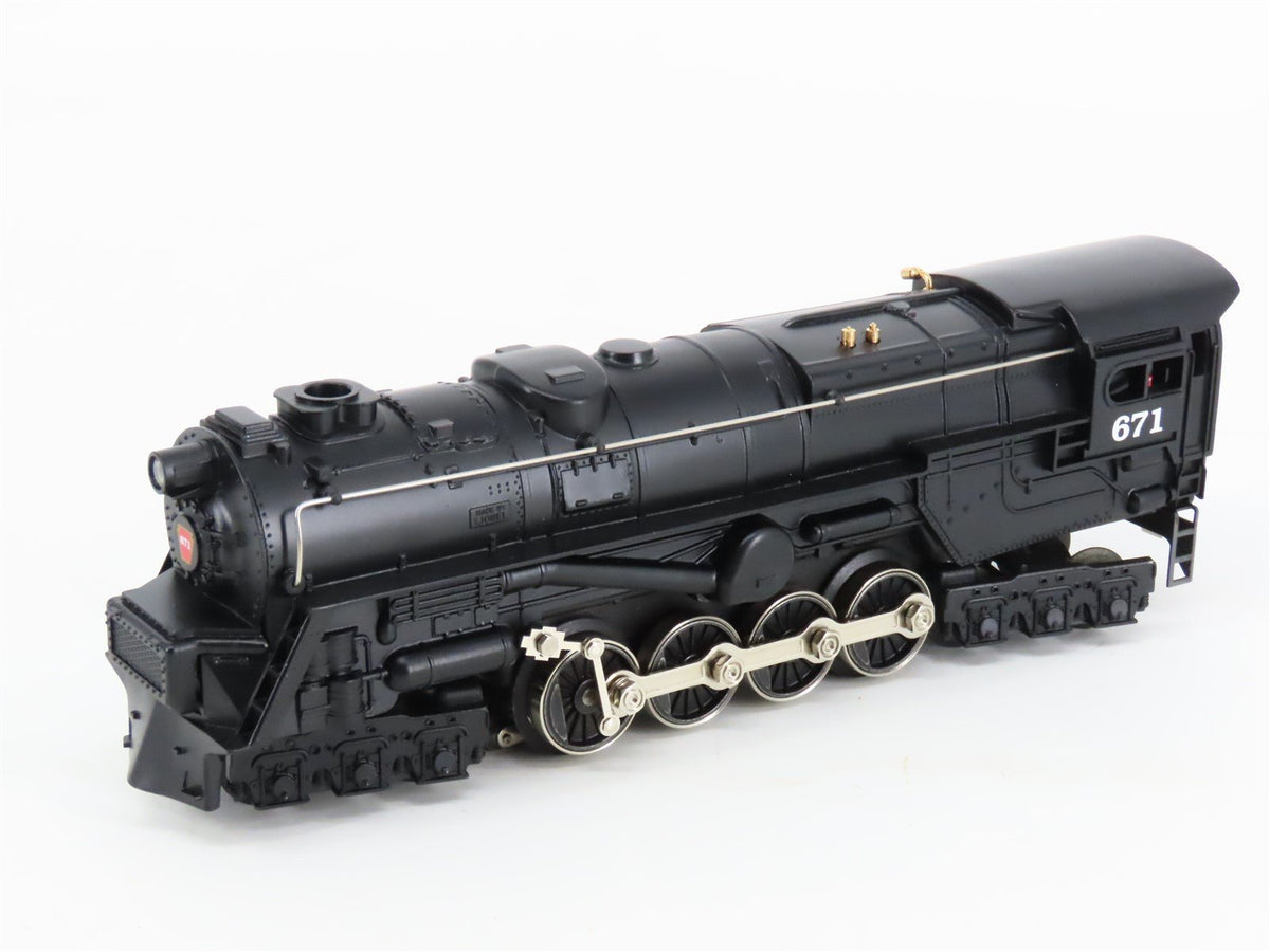 O 3-Rail Lionel Lines 6-18057 Century Club 6-8-6 S2 Turbine Steam #671 w/Display