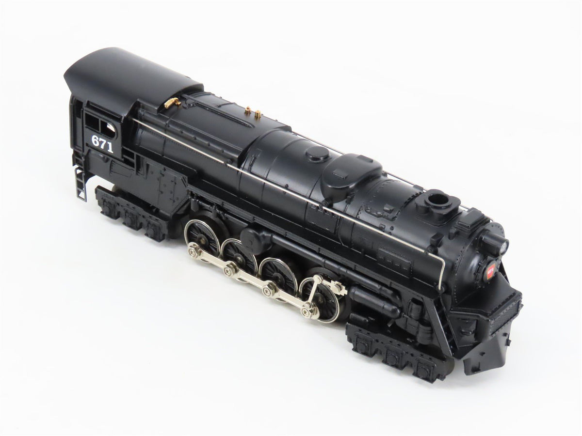 O 3-Rail Lionel Lines 6-18057 Century Club 6-8-6 S2 Turbine Steam #671 w/Display