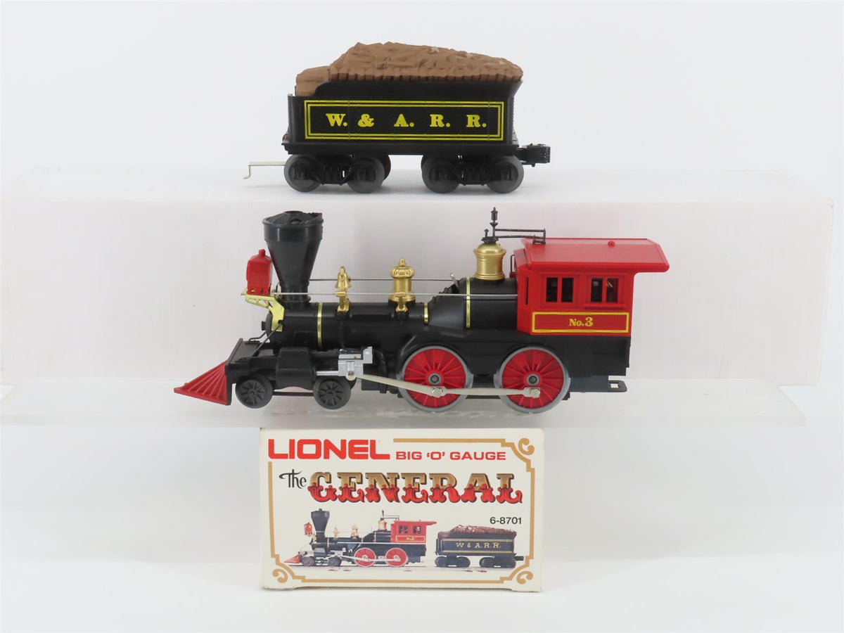 O Gauge 3-Rail Lionel 6-8701 W&amp;A Railway General 4-4-0 Steam Locomotive #3