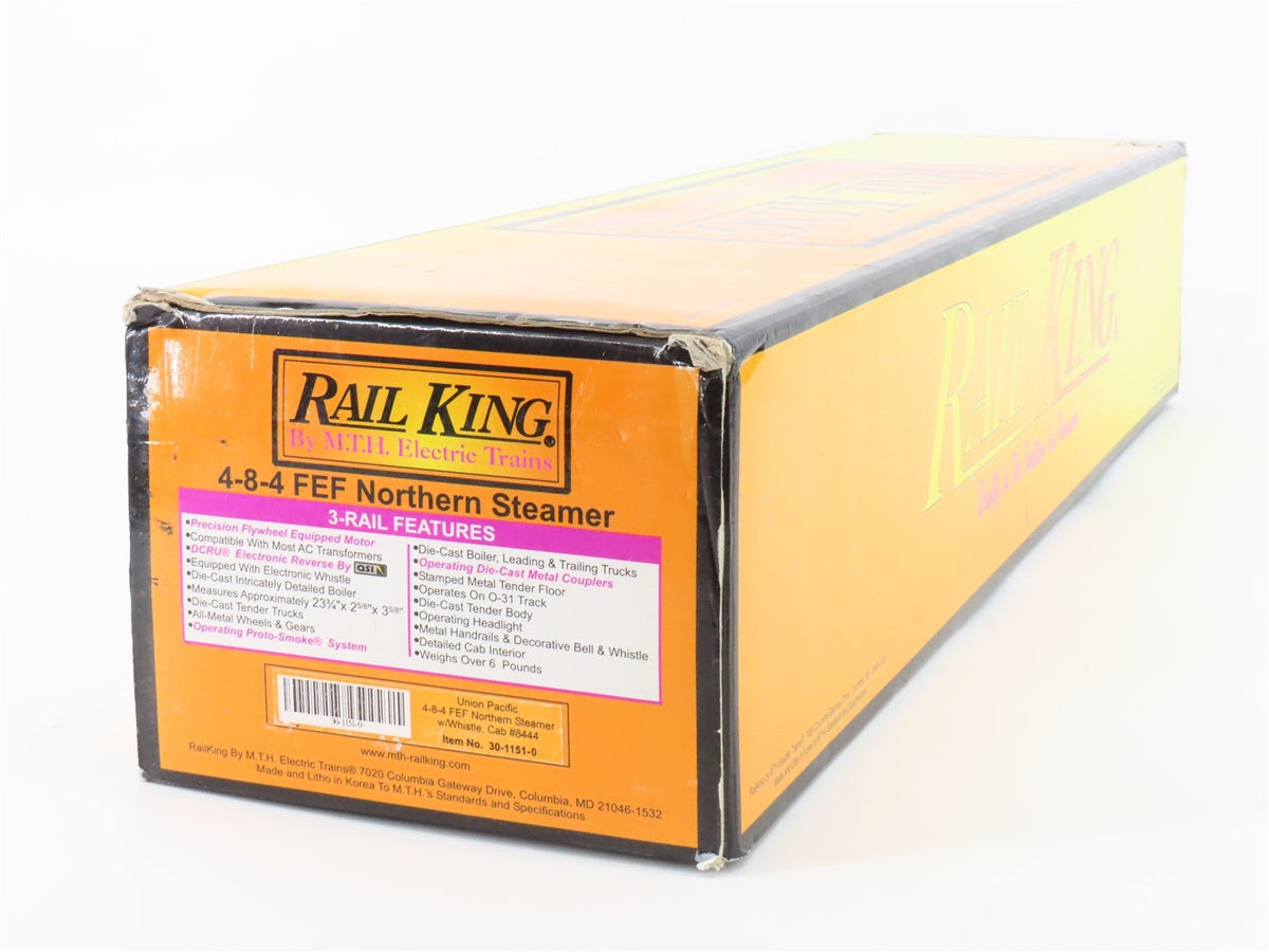 O Gauge 3-Rail MTH RailKing 30-1151-0 UP 4-8-4 FEF Northern Steam #8444
