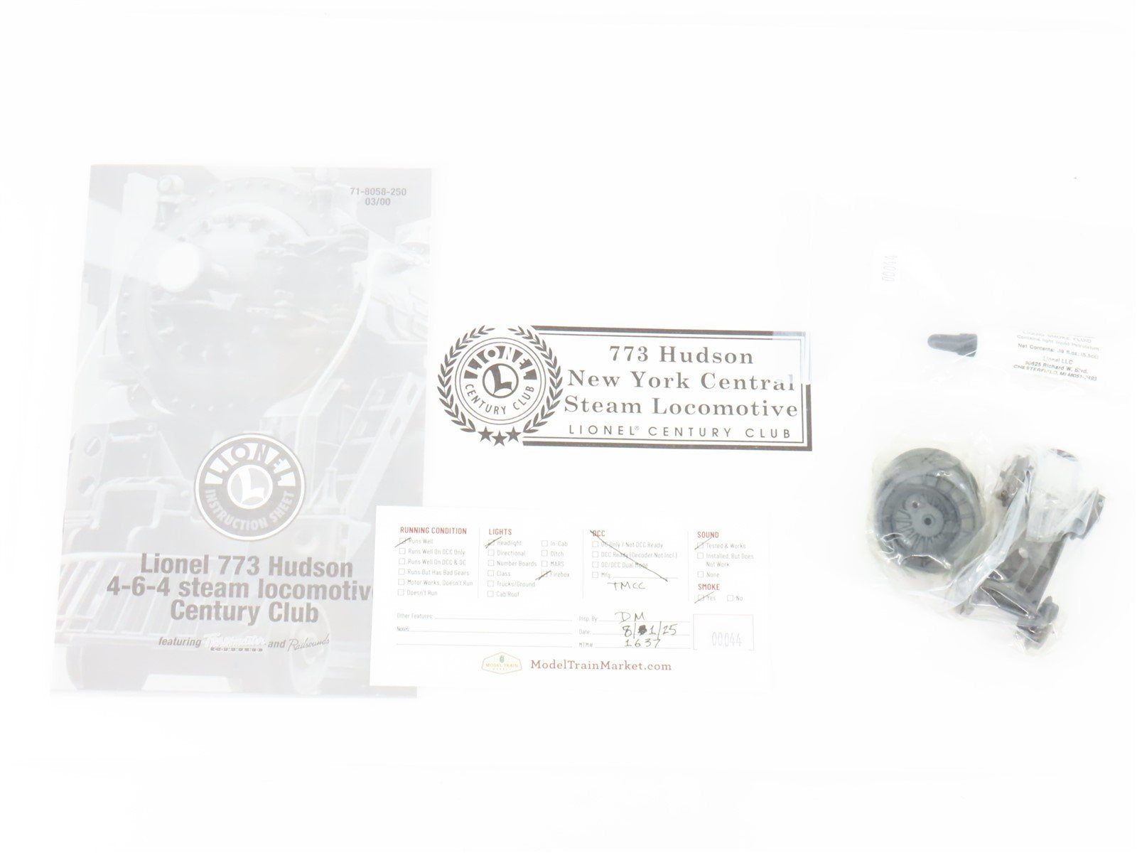 O 3-Rail Lionel 6-18058 Century Club NYC 4-6-4 Hudson Steam #773 w/ TMCC & Sound