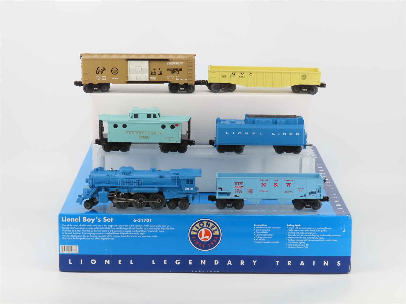 O Gauge 3-Rail Lionel 6-31701 Boy Trains Steam Locomotive Set