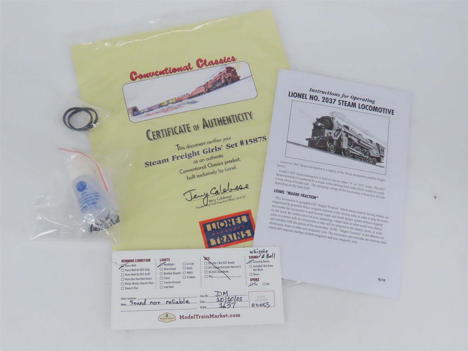 O 3-Rail Lionel 6-38340 Conventional Classics 1587S Girls Train Steam Set