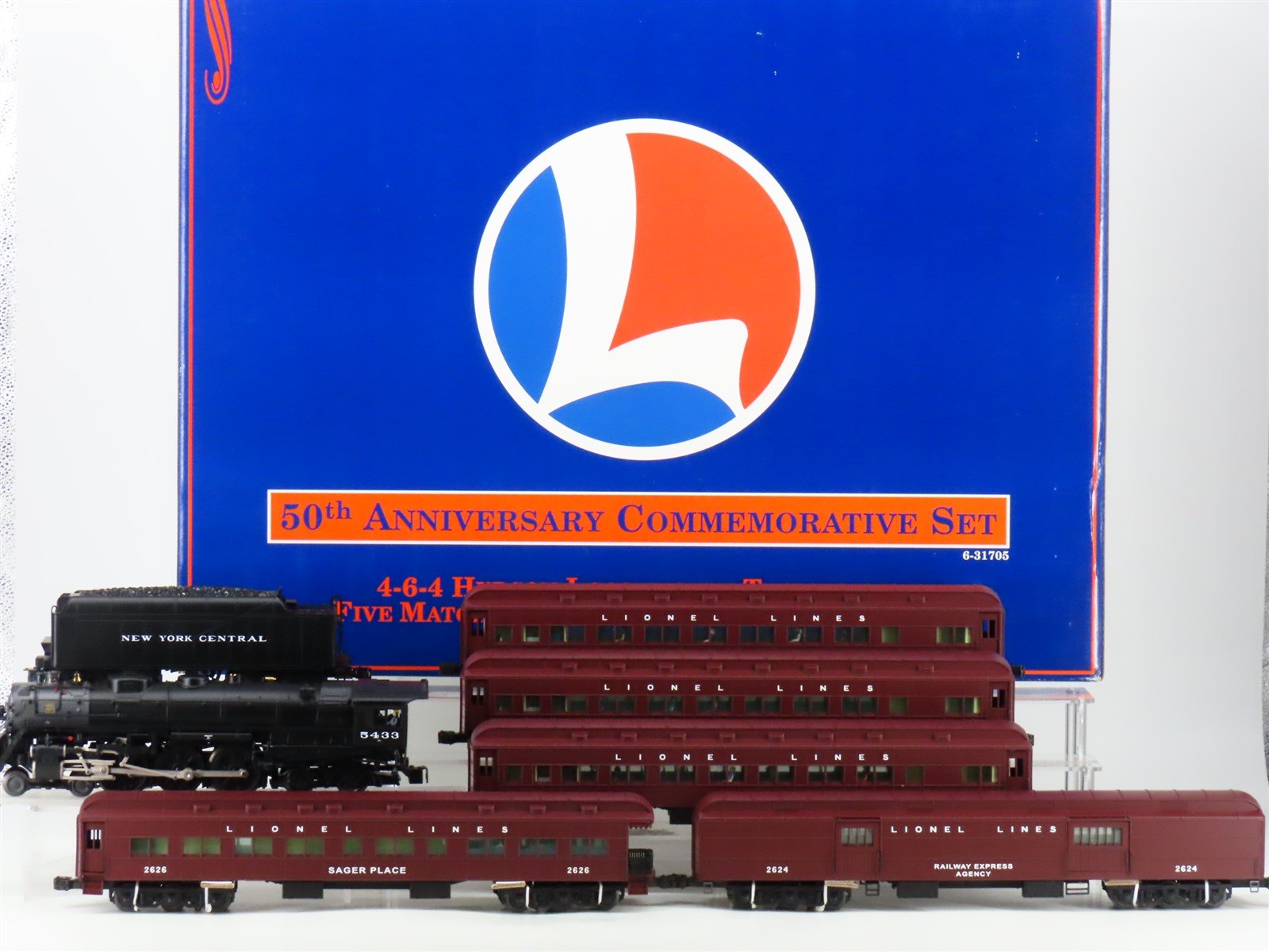 O Gauge 3Rail Lionel 6-31705 50th Anniversary Commemorative Steam Passenger Set