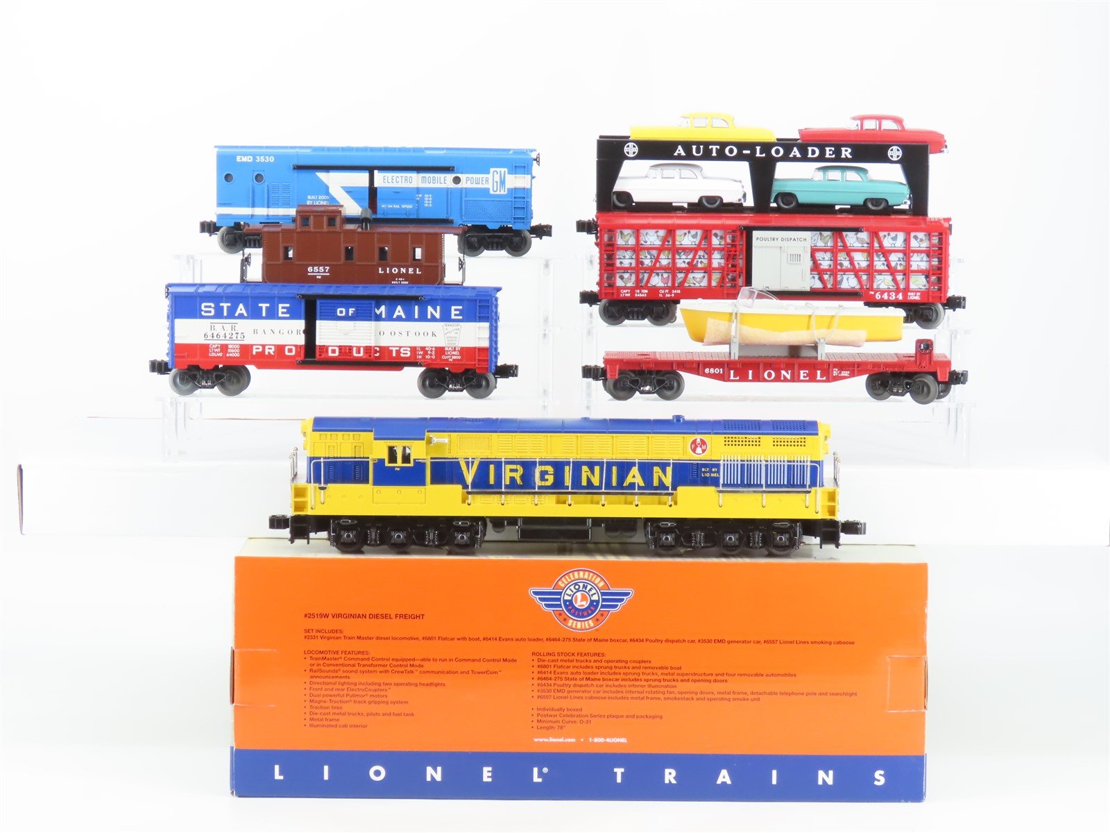 O Gauge 3-Rail Lionel 6-31740 #2519W Virginian Trainmaster Diesel Freight Set