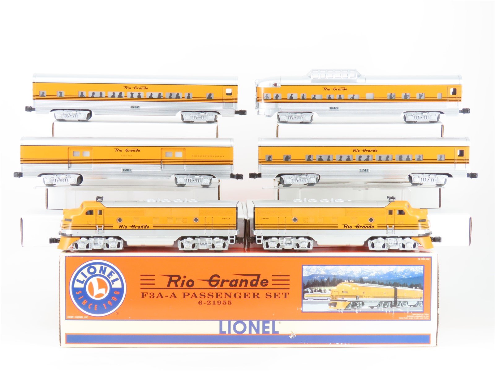 O Gauge 3-Rail Lionel 6-21955 DRGW Rio Grande F3 A/A Diesel Passenger Set