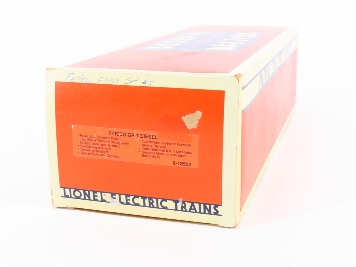 O Gauge 3-Rail Lionel 6-18504 SLSF Frisco EMD GP7 Diesel Locomotive #504