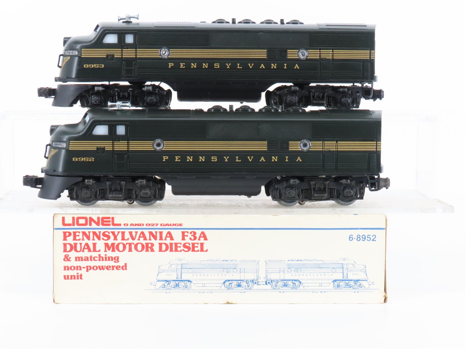 O Gauge 3-Rail Lionel 6-8952 PRR Pennsylvania EMD F3 A/A Diesel Locomotive Set