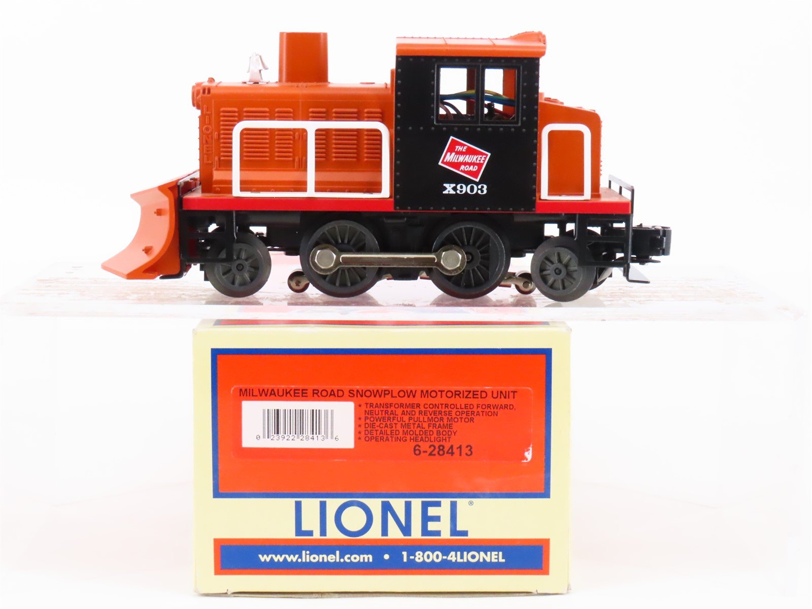 O Gauge 3-Rail Lionel 6-28413 MILW Milwaukee Road Diesel Snowplow #X903