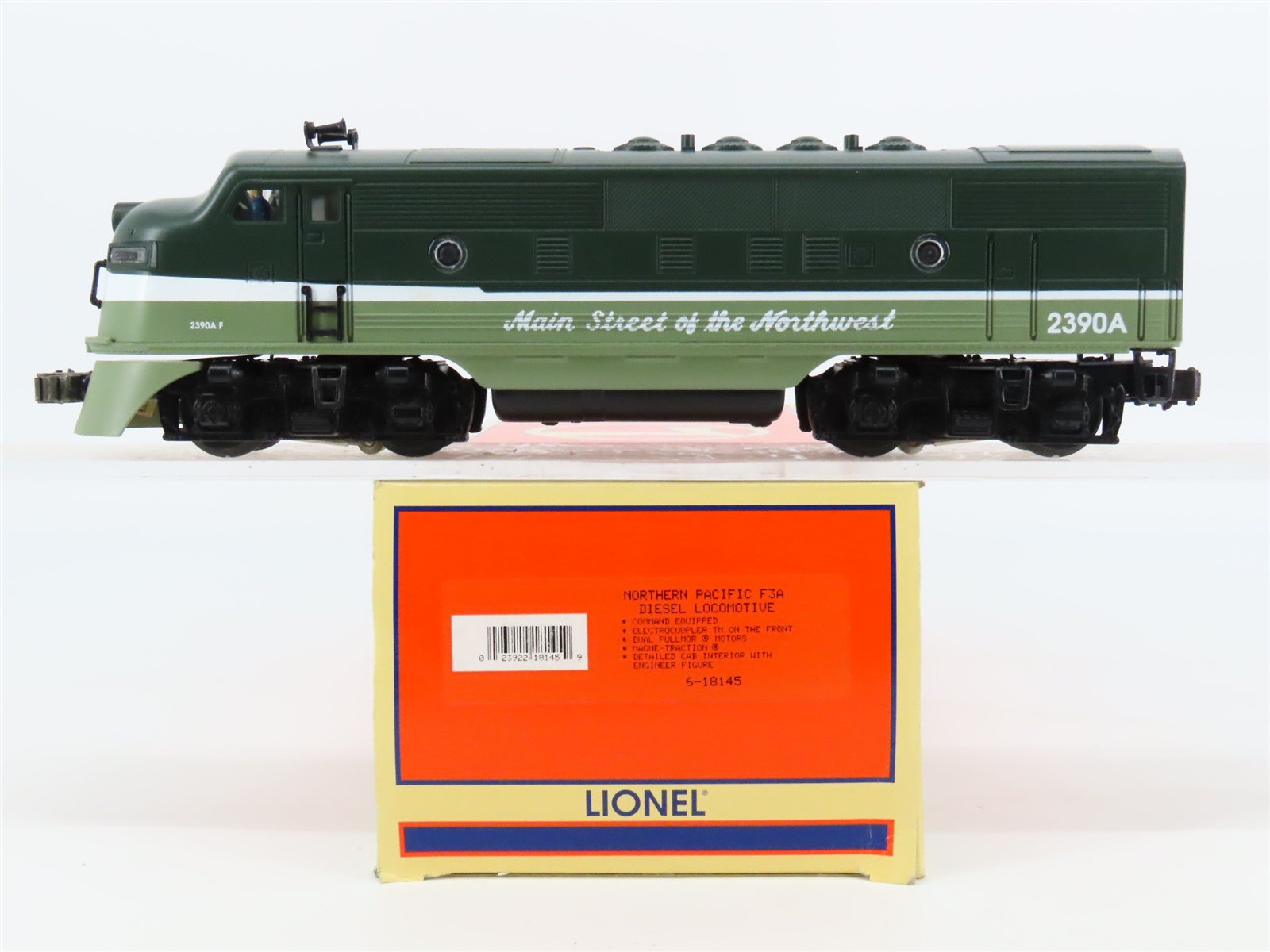 O Gauge 3-Rail Lionel 6-18145 NP "Main Street" EMD F3A Diesel #2390A TMCC/Sound