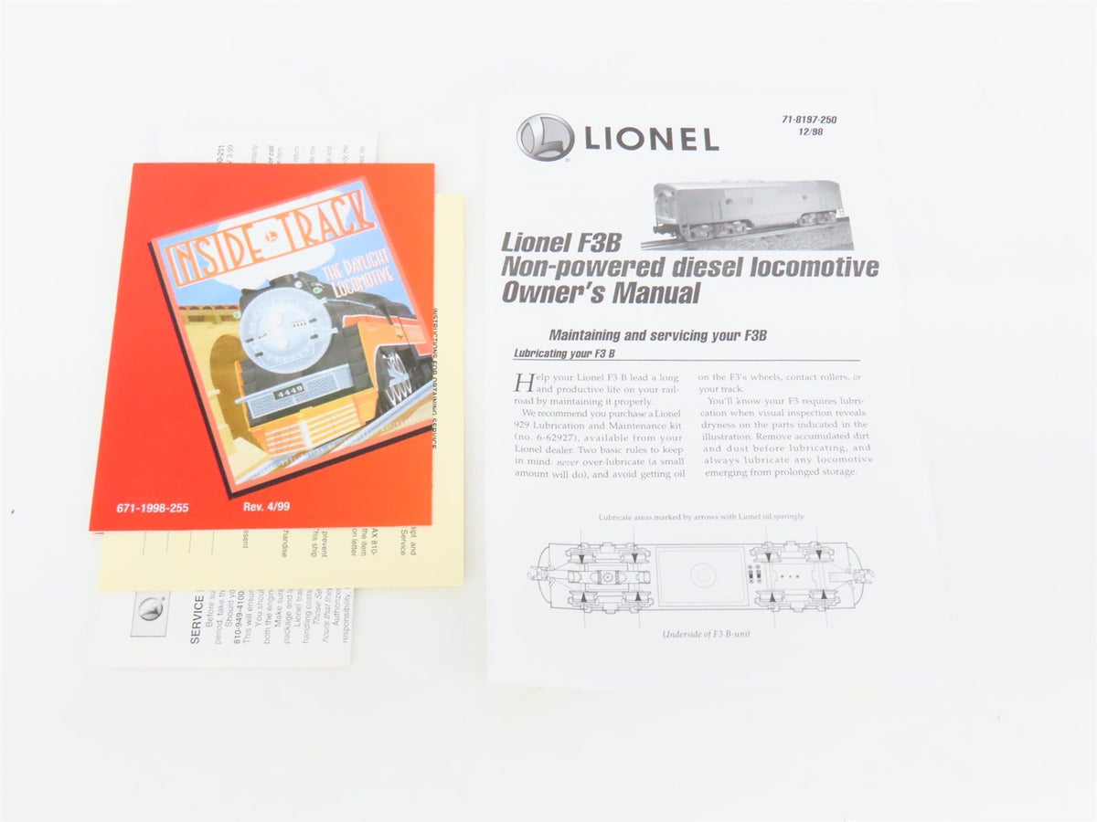 O Gauge 3-Rail Lionel 6-18178 Century Club 2333 NYC F3B Diesel No# - Unpowered