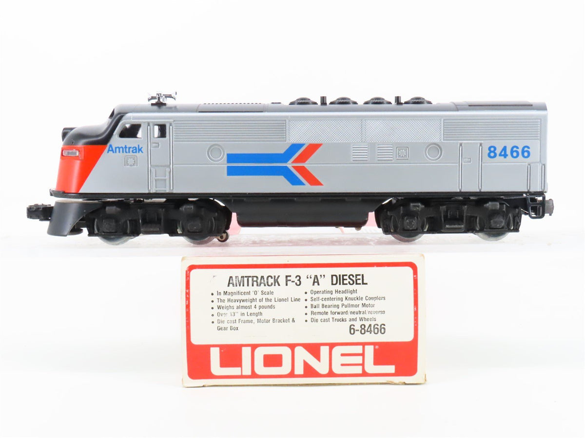O Gauge 3-Rail Lionel 6-8466 Amtrak F3A Diesel Locomotive #8466