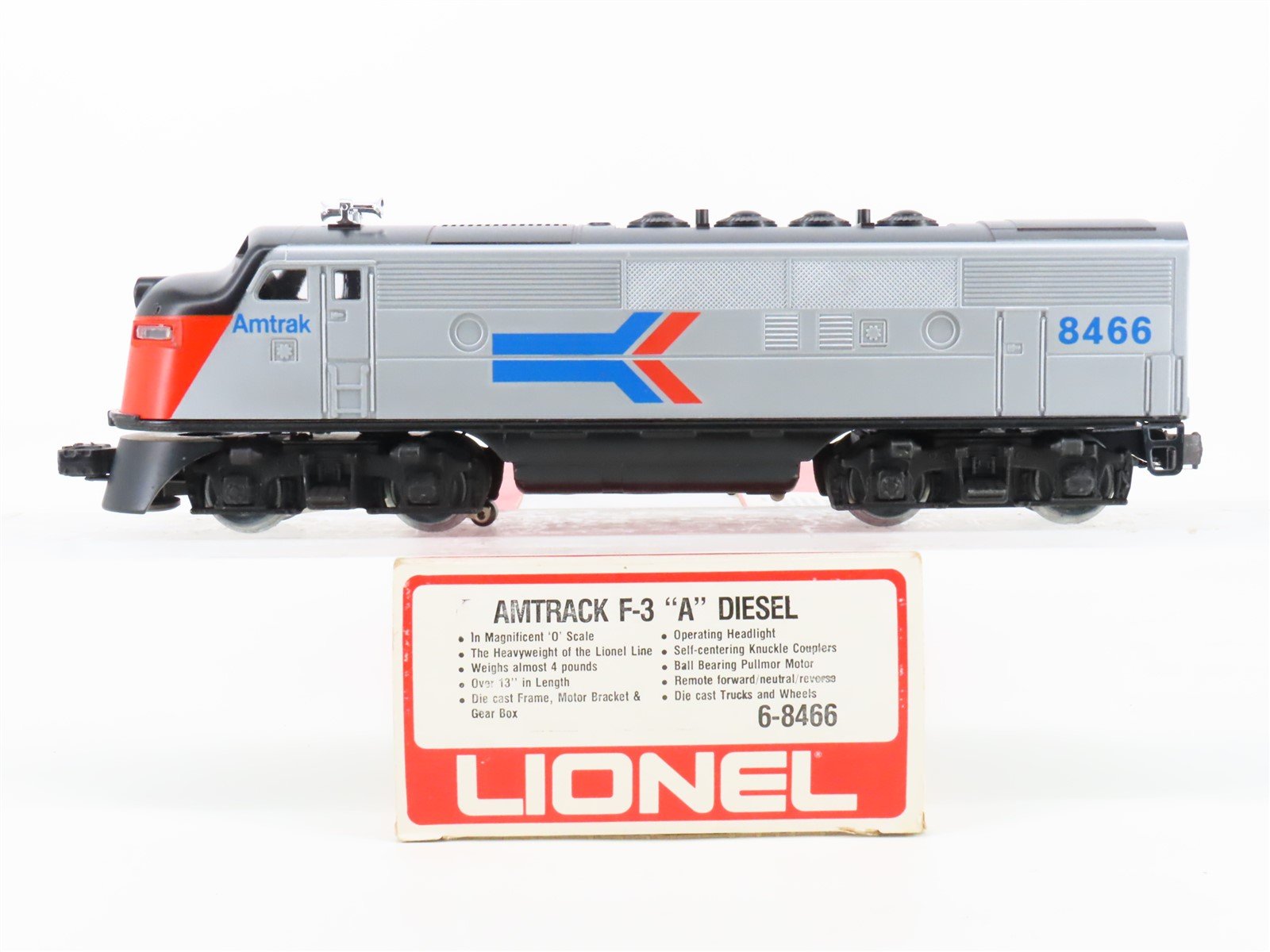 O Gauge 3-Rail Lionel 6-8466 Amtrak F3A Diesel Locomotive #8466