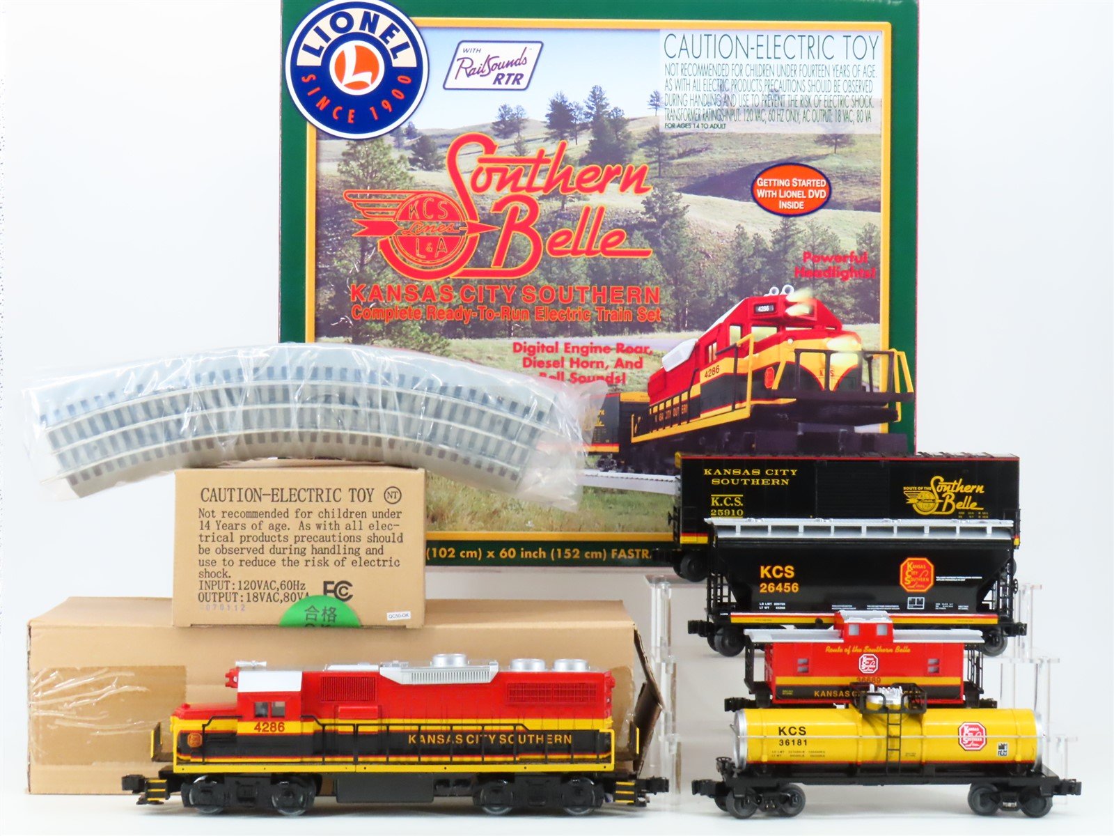 O Gauge 3-Rail Lionel 6-30186 KCS Southern Belle GP38 Diesel Freight Set