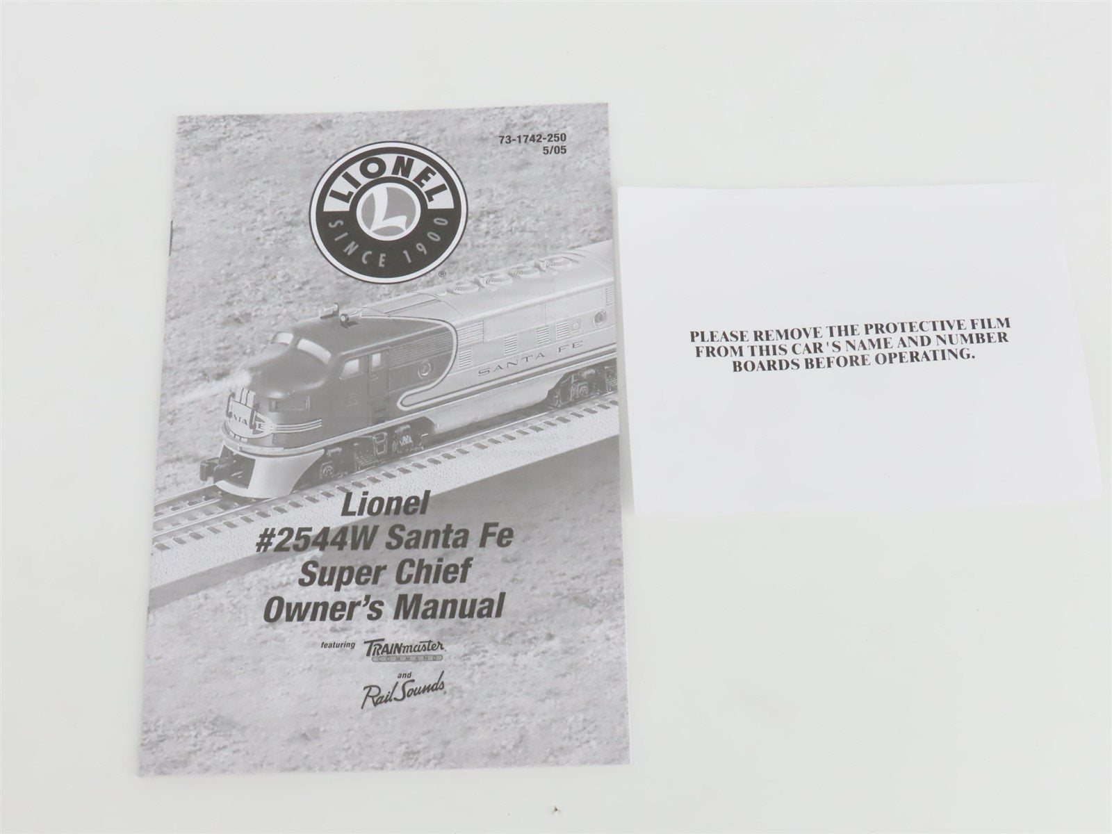 O Gauge 3-Rail Lionel 6-31742 #2544W ATSF Santa Fe F3 A/A Diesel Passenger Set