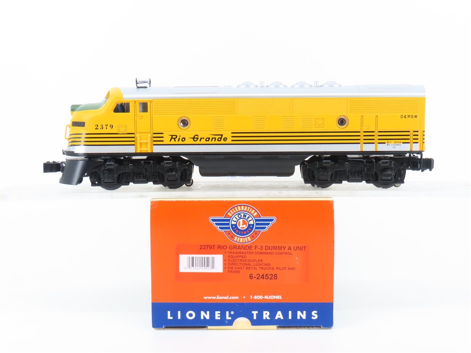 O Gauge 3-Rail Lionel 2379T Celebration D&RGW Rio Grande F3A Diesel - Unpowered