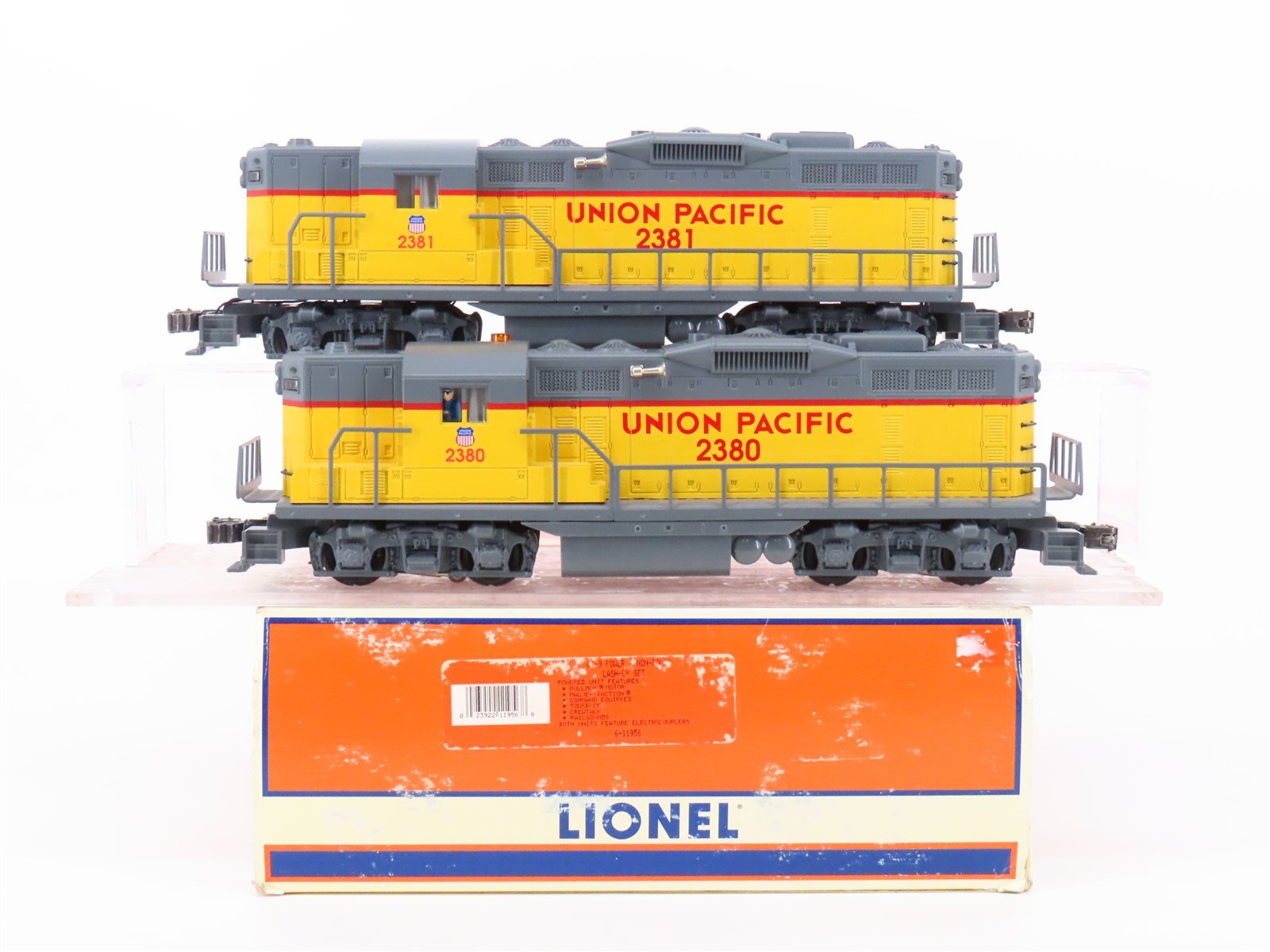 O 3-Rail Lionel 6-11956 UP Union Pacific GP9 Diesel 2-Unit Set w/ TMCC & Sound
