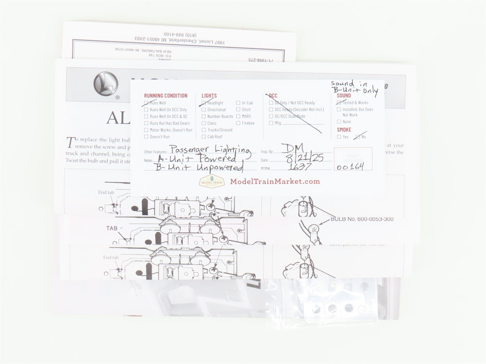O Gauge 3-Rail Lionel 6-29122 EL Phoebe Snow F3A/B Diesel Passenger Set w/ Sound