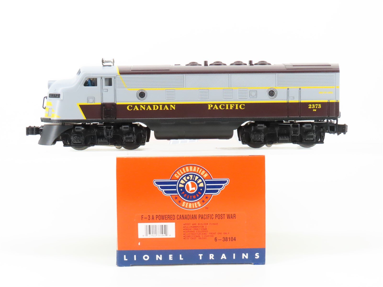 O 3-Rail Lionel Celebration 6-38104 CP Canadian Pacific F3A Diesel #2373 w/ TMCC