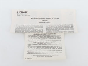 O Gauge 3-Rail Lionel 6-8062 C&S Burlington F3B Diesel Locomotive #8062