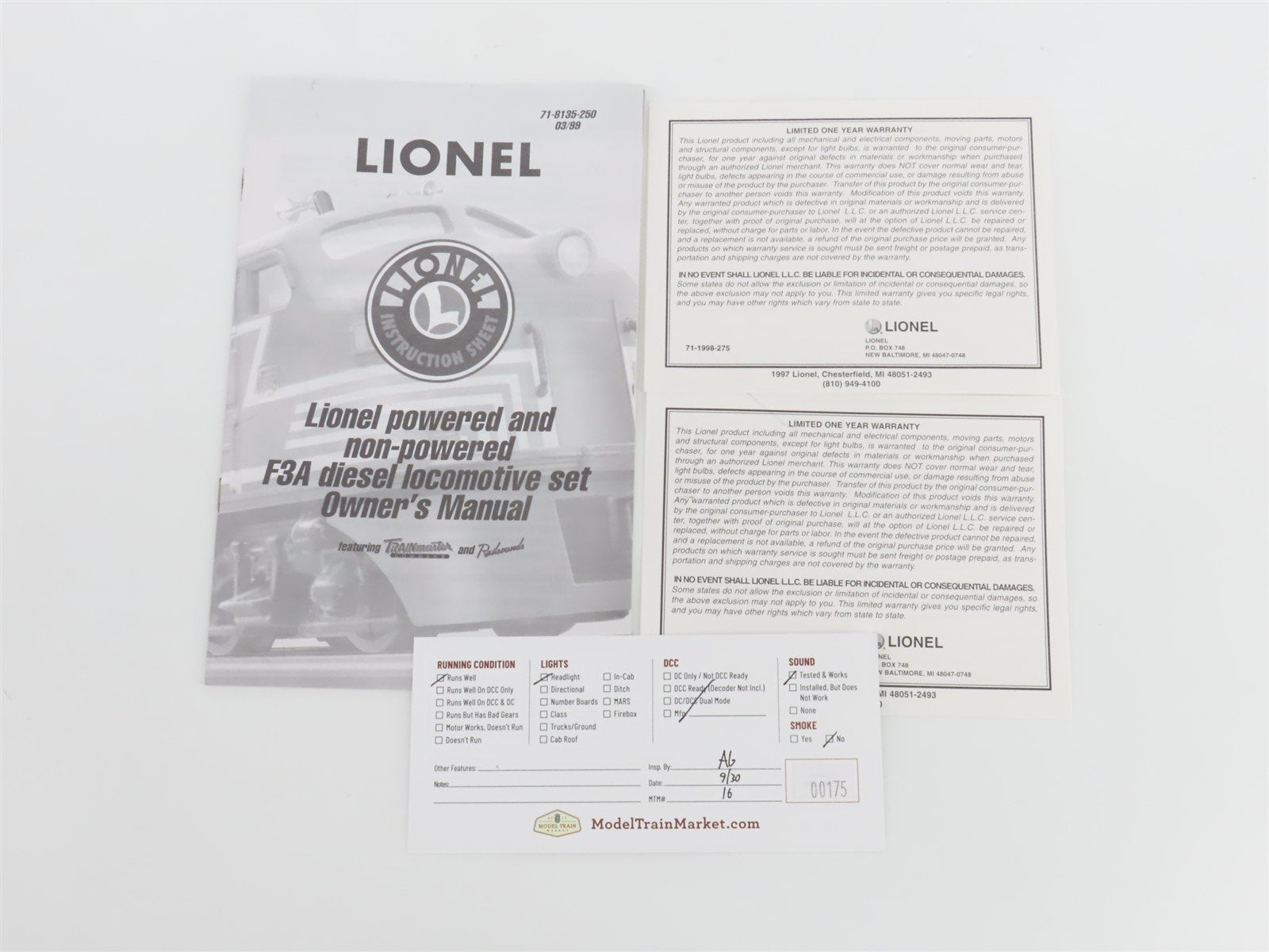 O Gauge 3-Rail Lionel 6-21759 Canadian Pacific F3 A/A Diesel Passenger Set