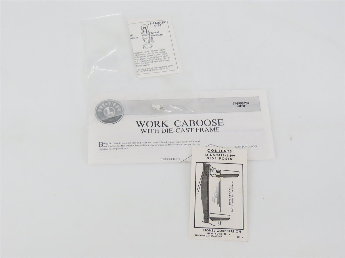 O Gauge 3-Rail Lionel 6-21779 Seaboard Crane/Hopper/Flatcar Freight 4-Car Set