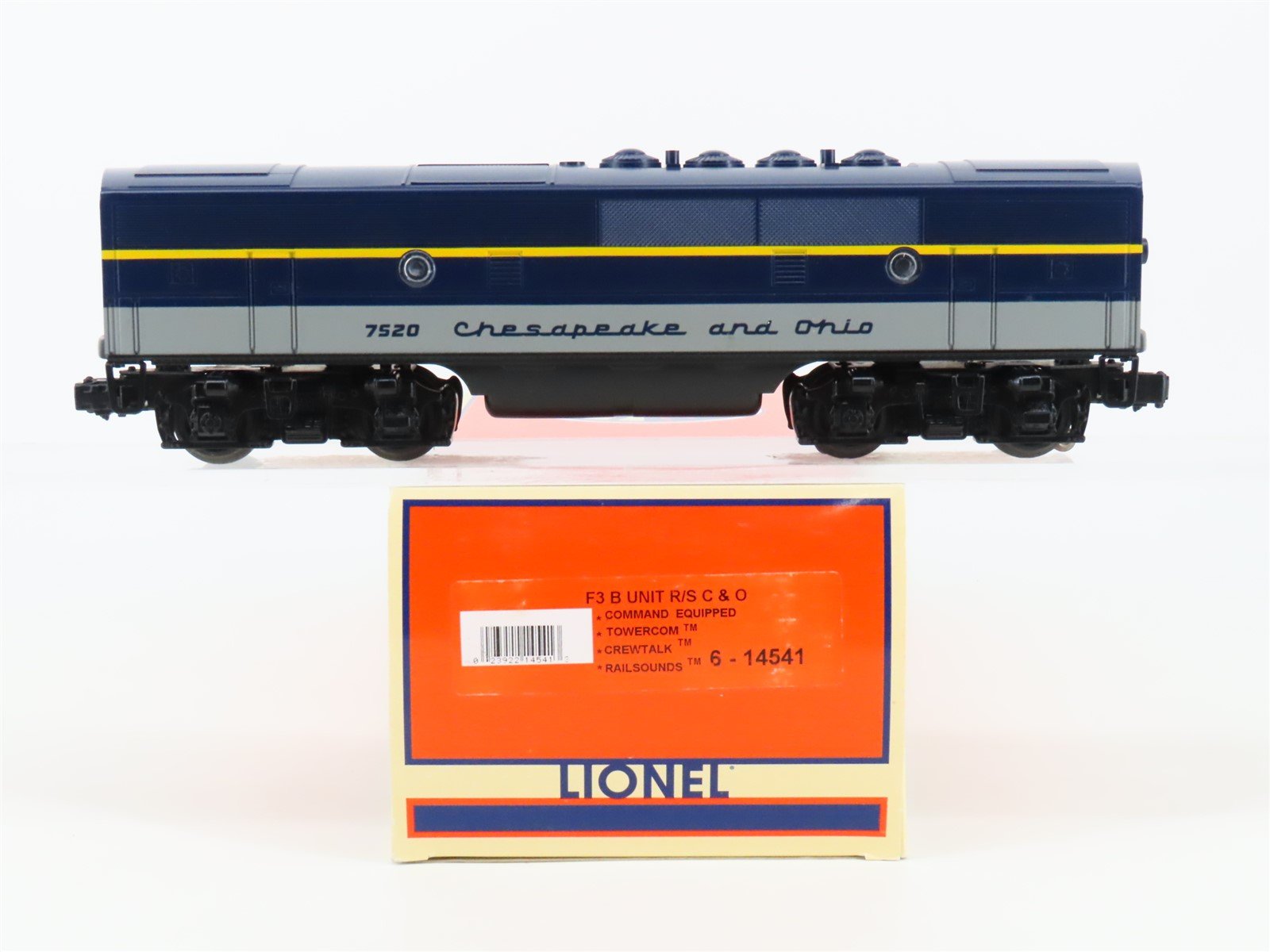 O Gauge 3-Rail Lionel 6-14541 C&O F3B Diesel #7520 - Unpowered w/ TMCC & Sound