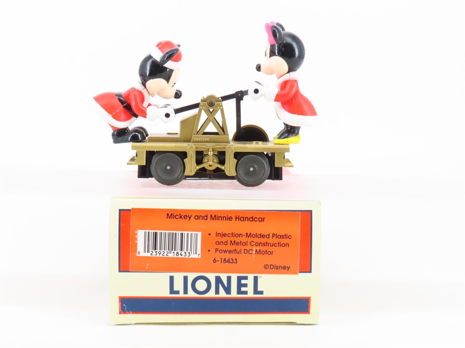 O Gauge 3-Rail Lionel 6-18433 Disney Mickey & Minnie Handcar