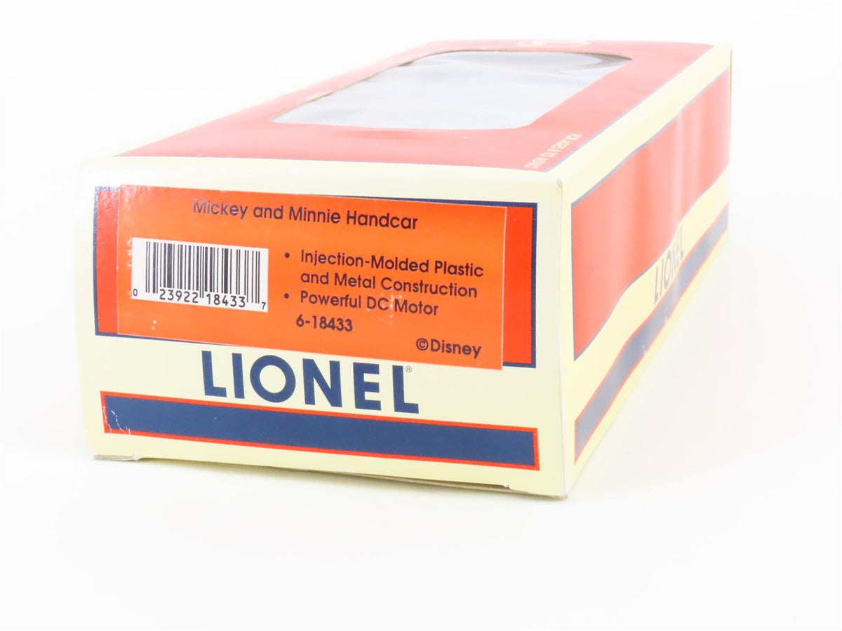 O Gauge 3-Rail Lionel 6-18433 Disney Mickey &amp; Minnie Handcar