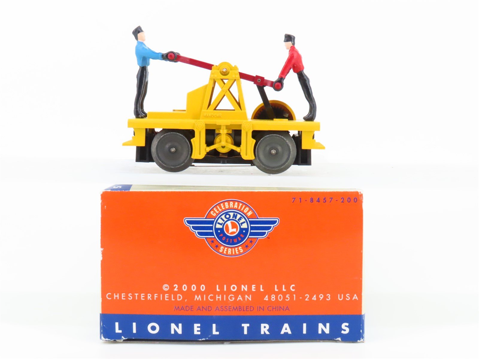 O Gauge 3-Rail Lionel 6-18457 #65 Yellow Handcar