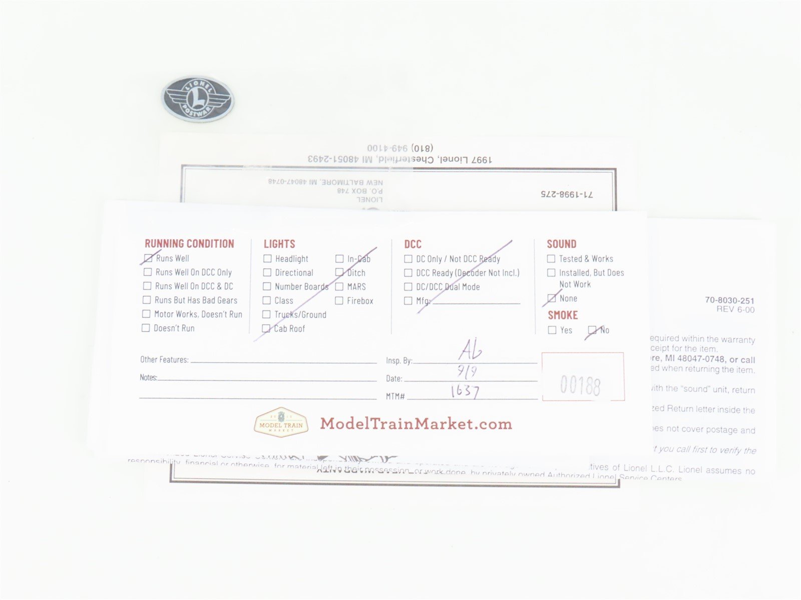 O Gauge 3-Rail Lionel 6-18457 #65 Yellow Handcar