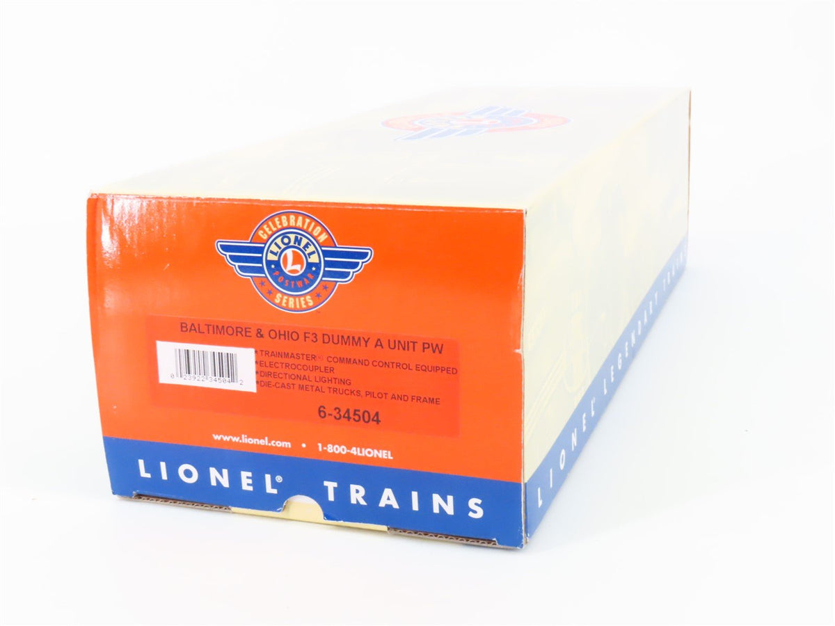O Gauge 3-Rail Lionel 6-34504 B&amp;O Baltimore &amp; Ohio F3A Diesel #2368 UNPOWERED