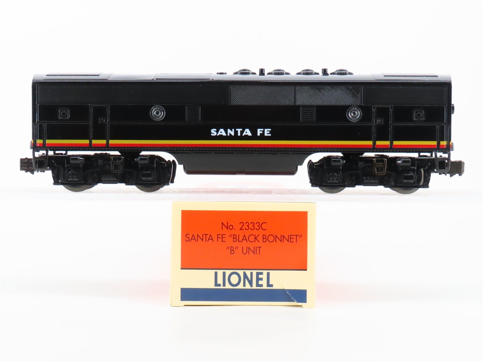 O Gauge 3-Rail Lionel 6-38379 ATSF Santa Fe Black Bonnet B Unit Diesel UNPOWERED