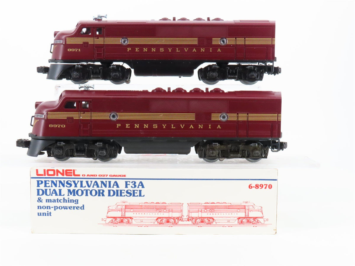 O Gauge 3-Rail Lionel 6-8970 PRR Pennsylvania F3 A/A Diesel Locomotive Set