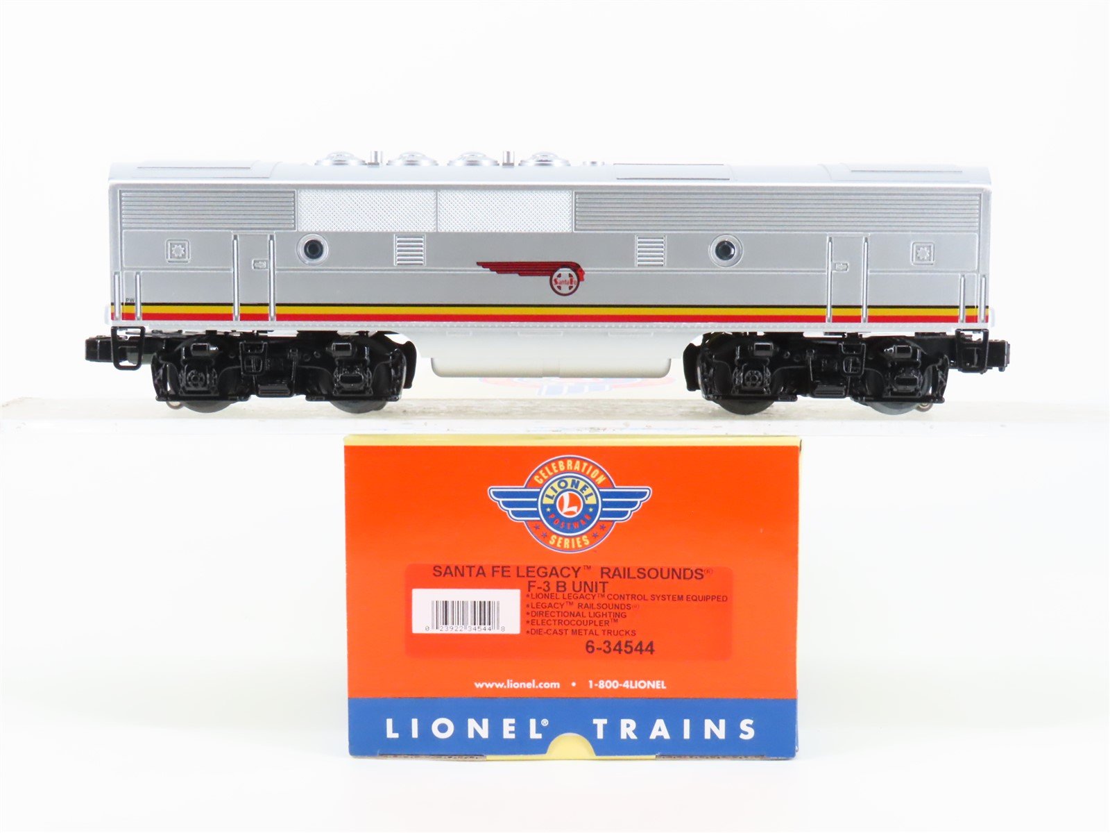 O 3-Rail Lionel 6-34544 Celebration ATSF F3B Diesel - Unpowered - LEGACY/Sound