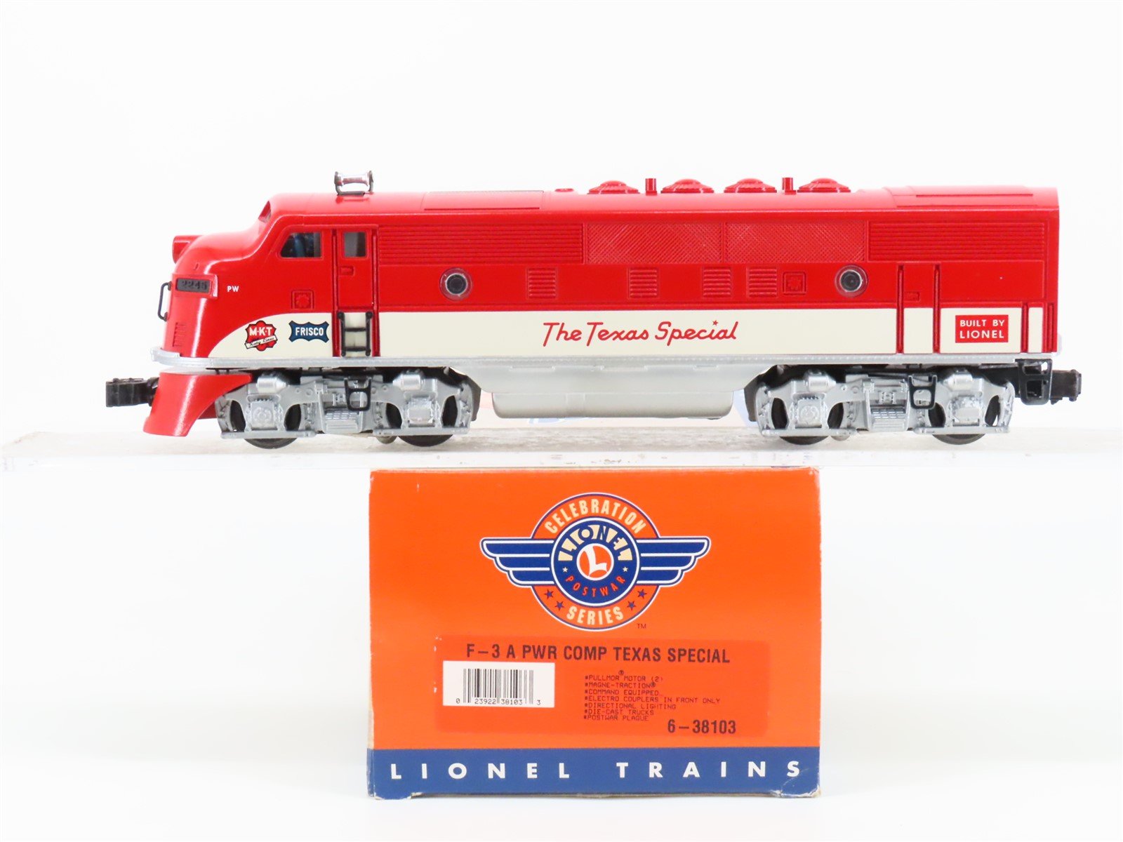 O 3-Rail Lionel 6-38103 Celebration MKT "Texas Special" F3A Diesel #2245 w/ TMCC