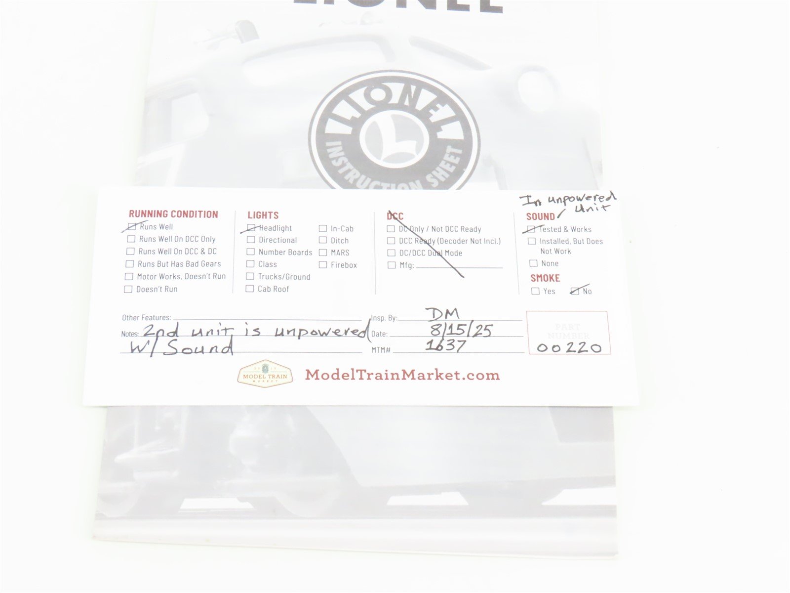 O Gauge 3-Rail Lionel 6-38144 C&O EMD F3A/A Diesel Set w/ TMCC & Sound