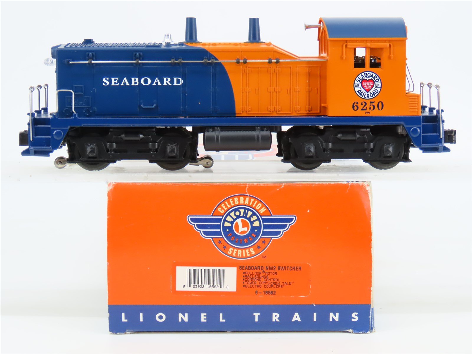 O Gauge 3-Rail Lionel 6-18582 SAL Seaboard NW2 Diesel Locomotive #6250