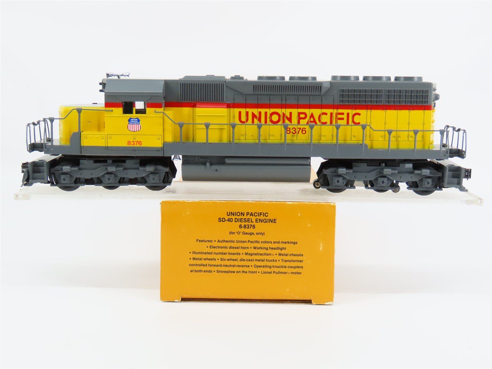 O Gauge 3-Rail Lionel 6-8376 UP Union Pacific SD40 Diesel Loco #8376 wHorn Sound