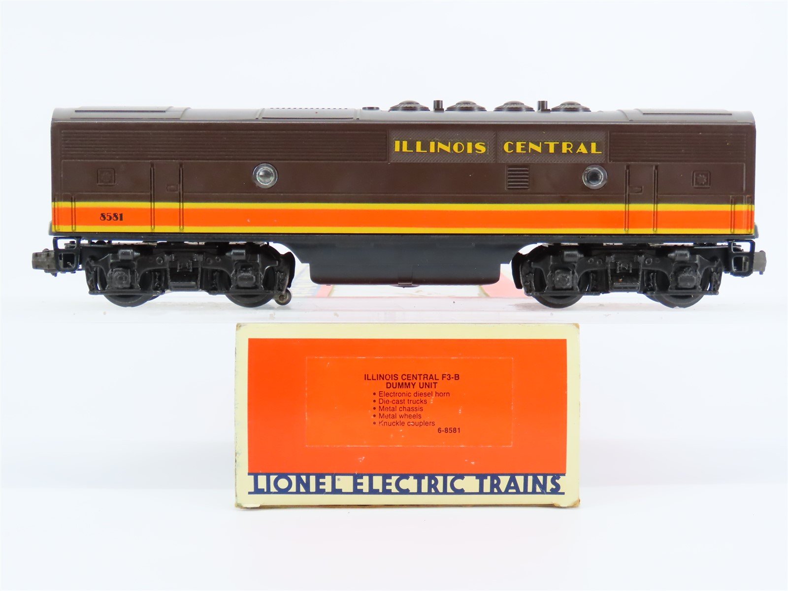 O 3-Rail Lionel 6-8581 IC Illinois Central F3B Diesel #8581 wSound UNPOWERED